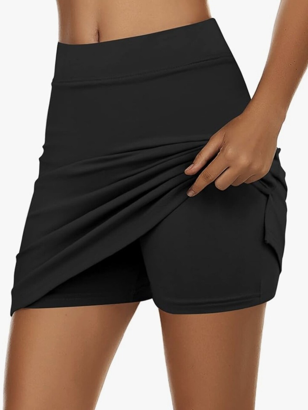 Ekouaer Women's Athletic Skort: Black, Size Small, Like New - Picture 7 of 10
